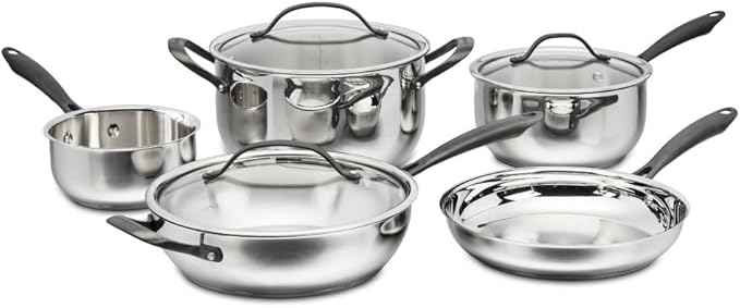Cuisinart RADIANT PRO 8-Piece Stainless with Brushed Titanium Finish Cookware Set