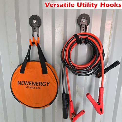 Upgraded Magnetic Hooks Heavy Duty (Updated 2.6in Magnet J Black Hooks 2PCS)
