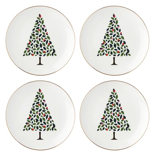 Evergreen Christmas Accent Plates (Accent Plates, Set of 4)