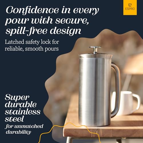 P7 French Press (18 oz / Brushed Stainless Steel)