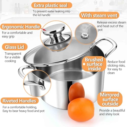 4 Quart Tri Ply Stainless Steel Stock Pot