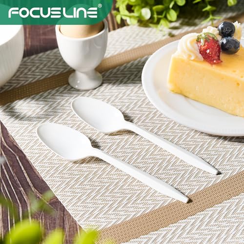 2000 Pack White Plastic Spoons Bulk (2000 Teaspoons)