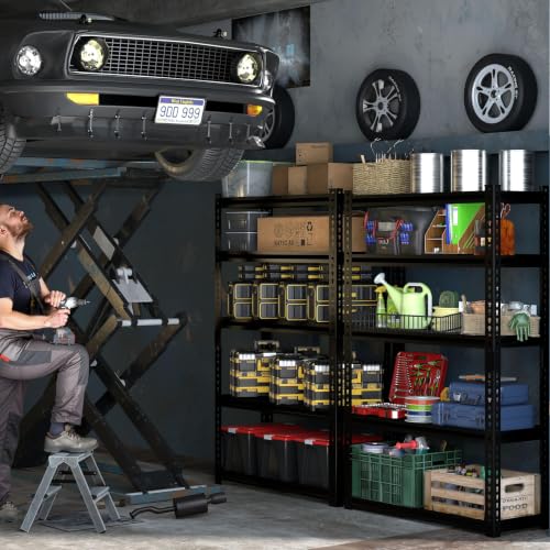 5 Tier Heavy Duty Garage Shelving (5T 28" W x 12" D x 60''H)