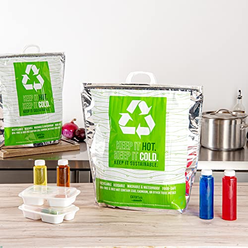 Green And Silver Plastic Thermal Bag (20")