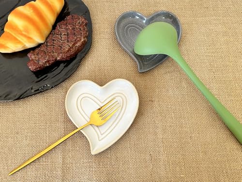Ceramic Spoon Rest for Stove Top (Retro White)