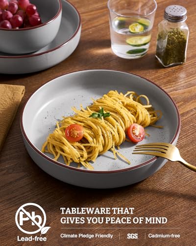 Mercury Pasta Bowls Set of 4 (Light Gray / 4 pcs)
