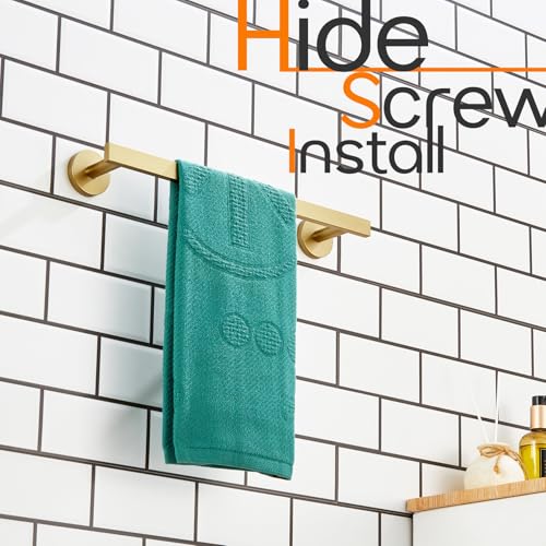 16 Inch Bathroom Towel Bar Bath Towel Rack Kitchen Towel Holder Towel Hanger Wall Mounted SUS304 Stainless Steel Brushed Gold AN4001GD (Brushed Gold / 16-Inch)