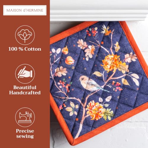 Pot Holders 100% Cotton Potholders (020 - Kelim - Infinity / 8" x 8" (Pot Holder Pack of 1))