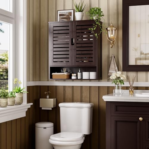 Bathroom Cabinet Wall Mounted (Brown)