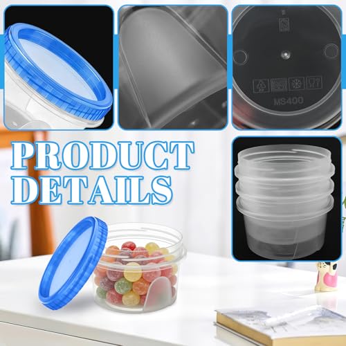 6 Pack Freezer Containers with Screw On Lids (12oz-6pack)