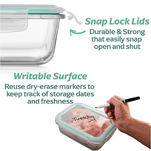 8 Pack 35 oz Glass Containers (8 Pack Same Size Set)