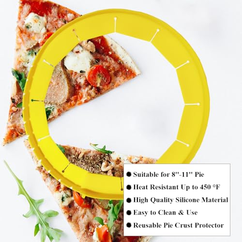 Adjustable Pie Crust Shields Baking Protectors (Yellow-1pcs)