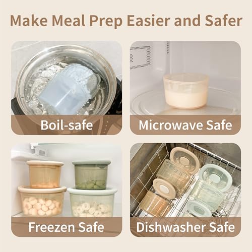 Silicone Snack Containers for Kids (3Pack-Clay/Lunar Grey/Ether)
