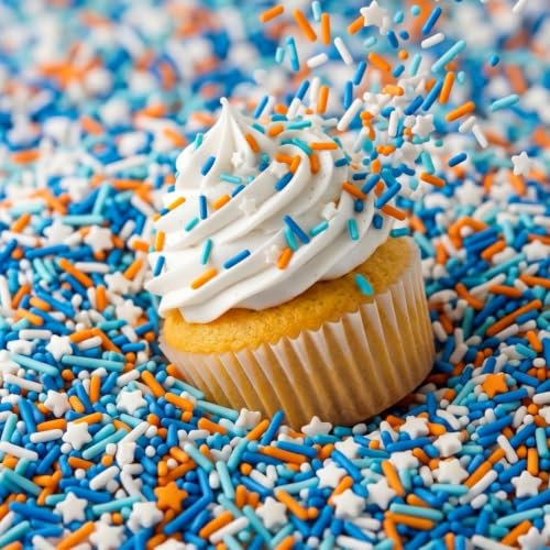Blue and Orange dessert Sprinkles (Blue and Orange)