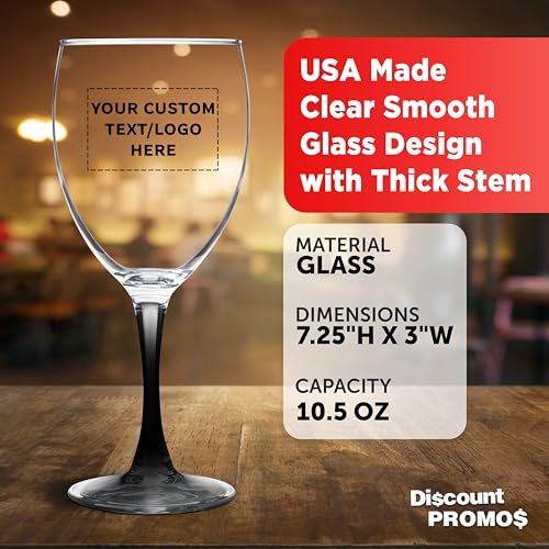 Custom Nuance Wine Glasses by ARC 10.5 oz. Set of 10 (100 Count)