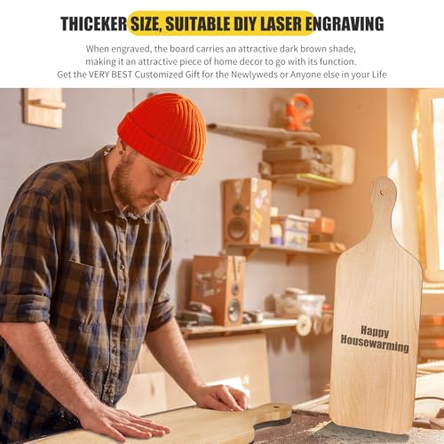 6 Pcs Wood Cutting Boards 17 Inch for Chopping Laser Engraving (17 x 6 inches)