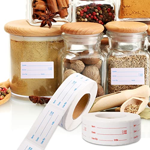 2 Rolls 1000 Pieces Removable Food Labels