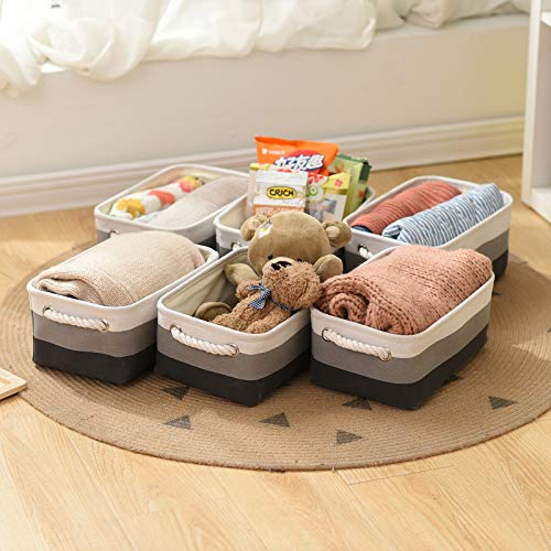 Small Storage Baskets for Shelves (Gray Gradient / Small (Pack of 6))