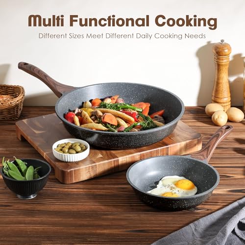 Nonstick Frying Pan Skillet (8 Inch / Gray)