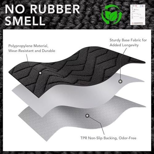 Front Door Mat Outside Entrance (Charcoal / 59" x 36" (Rectangular))
