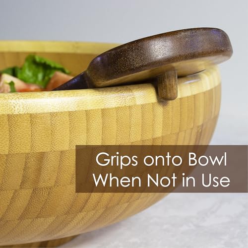 Salad Hands Acacia Wood Salad Serving Utensils for Tossing & Serving