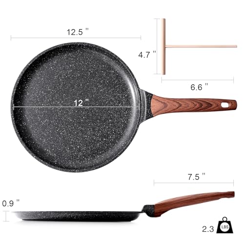 Crepe Pan Nonstick (Black / 12Inch)
