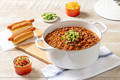 Enameled Cast Iron Round Dutch Oven (White / 9 Qt)