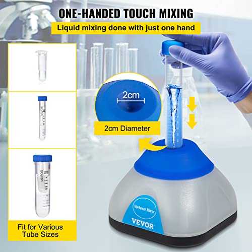 Vortex Mixer 3000rpm Mini Vortex Mixer Shaker (Transparent)