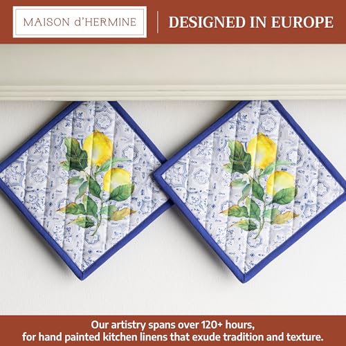 Pot Holders 100% Cotton Potholders (030 - Citrus / 8" x 8" (Pot Holder Pack of 2))