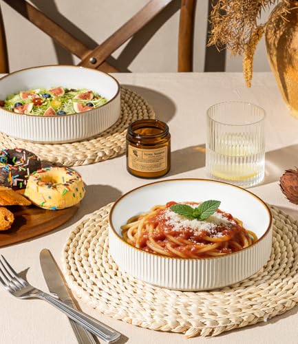 7.5 Inch Pasta Bowls Set of 4 (Set of 4 / Warm White)