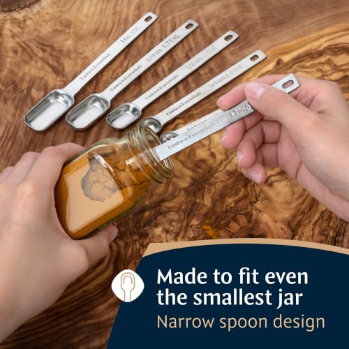 Stainless Steel Measuring Cups and Spoons Set