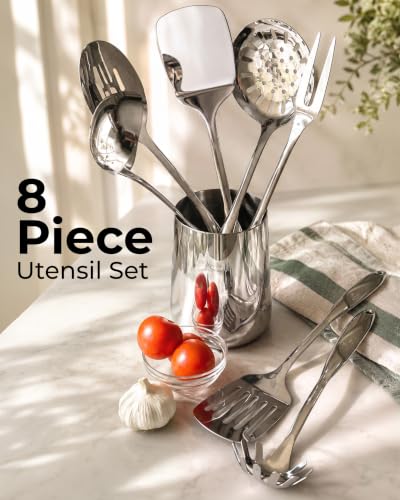 Stainless Steel 8 Piece Cooking Utensil Set (8 Piece Set)