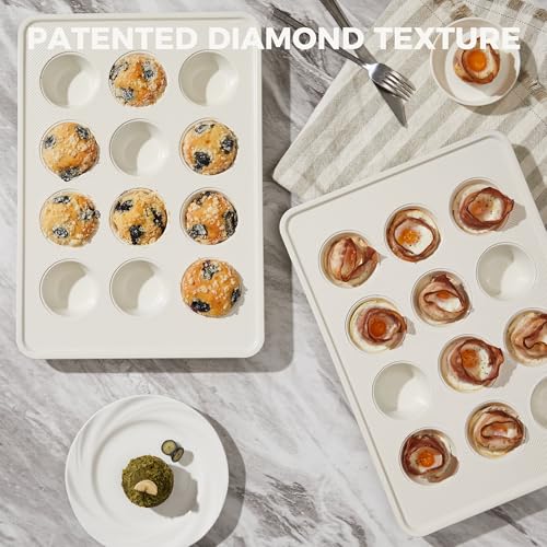 2 Pack Nonstick Ceramic Muffin Pan
