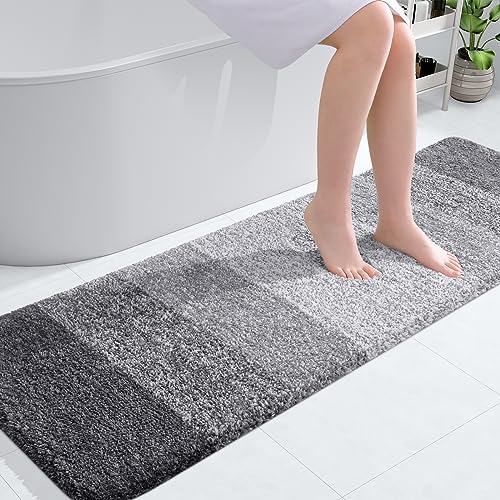 Bathroom Runner Rug 59x20 (59" X 20" / Grey)