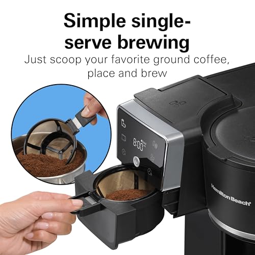 2 Way Drip Coffee Maker & Single Serve Coffee Machine (12 Cup / Black)