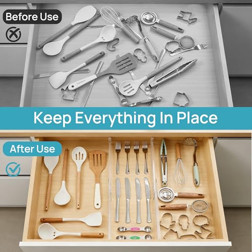 8 Pack Shallow Drawer Dividers (8 Count)