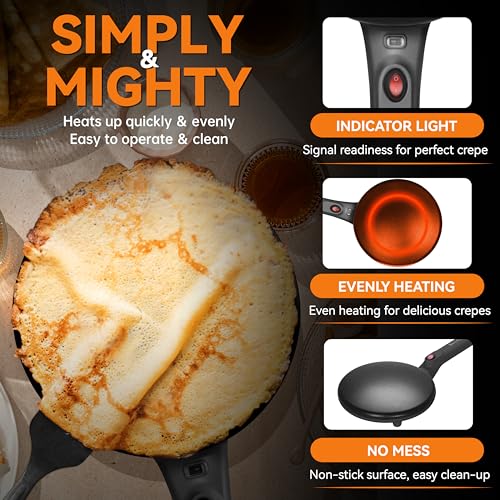 Crepe Maker Machine with Auto Power Off (Crepe Maker (Graphite))