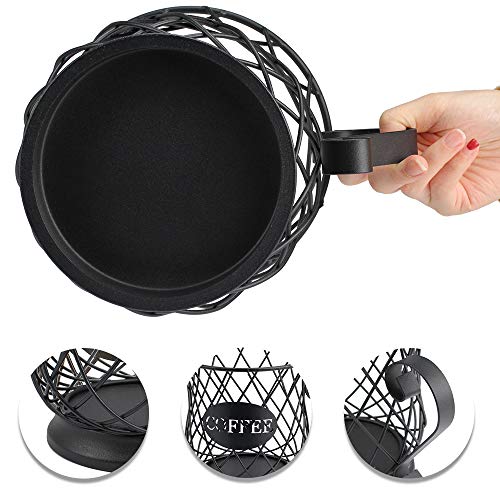K Cup Holder Coffee Pod Holders for 35 Kcups Keurig Storage Organizer Coffee Bar Accessories for Counter (Matte Black / Medium for 35 kcups)