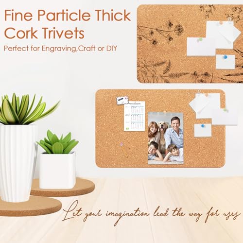 Cork Trivets for Hot Dishes Rectangle (09-12 Inch 4pcs Rectangular)