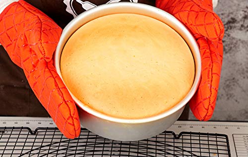 2 Pack 8 Inch Aluminum Round Cake Pan with Removable Bottom (2 Count)