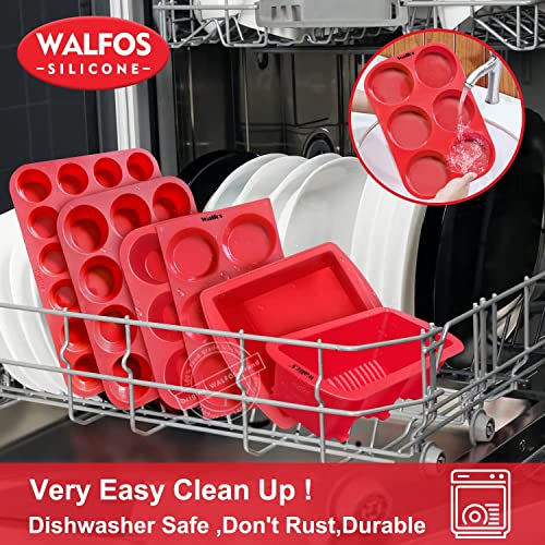Silicone Muffin Top Pans for Baking 4inch Jumbo Size (Muffin Top Pan / 2 Pcs: 6 Cups, Jumbo)