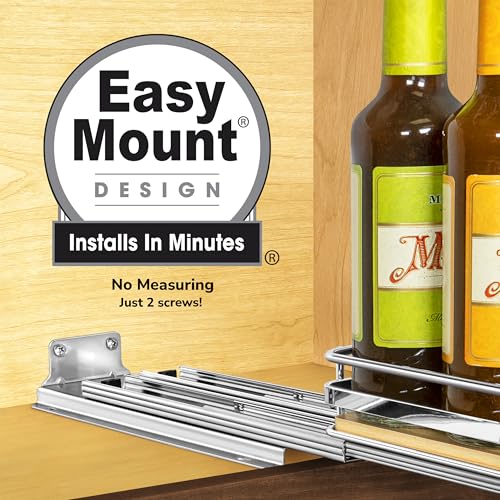 lite™ Pull Out Spice Organization for Cabinets (Wood / 4-1/4" - 1 Tier)