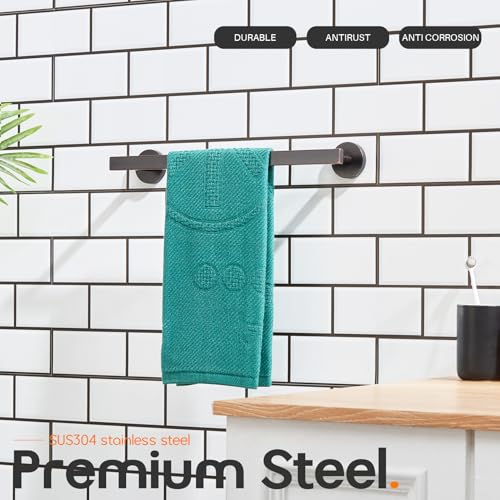 16 Inch Bathroom Towel Bar Bath Towel Rack Kitchen Towel Holder Towel Hanger Wall Mounted SUS304 Stainless Steel Oil Rubbed Bronze AN4001ORB (Oil Rubbed Bronze / 16-Inch)