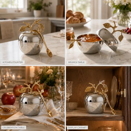 Silver Honey Jar Dish