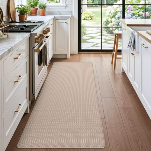 Kitchen Floor Mats Cushioned Anti Fatigue (2-beige / 86"l X 23"w X 0.4"th)