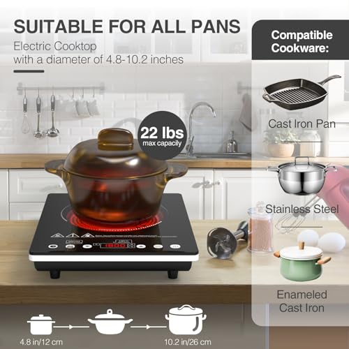 1800W Electric Cooktop