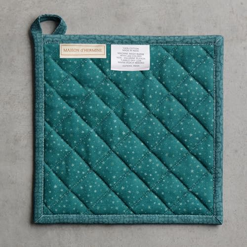 Pot Holders 100% Cotton Potholders (106 - Hygge Christmas / 8" x 8" (Pot Holder Pack of 1))