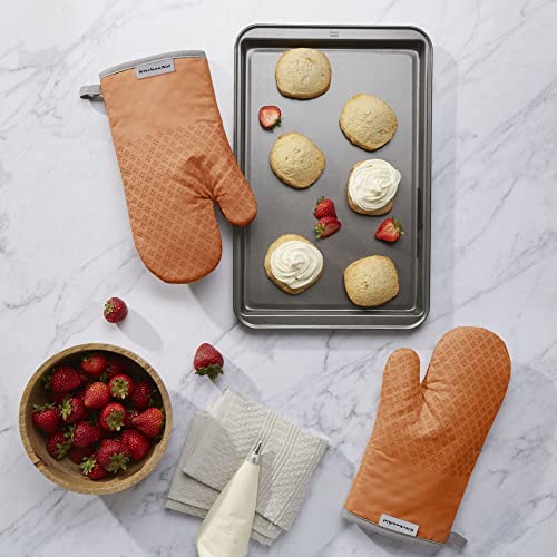 Asteroid Oven Mitt Set (7"x12.5" / Honey Orange)