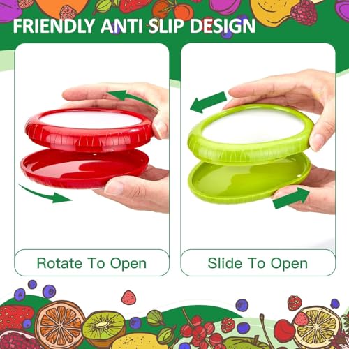 Avocado Saver and Onion Storage (Brown, green, red, light purple)