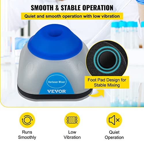 Vortex Mixer 3000rpm Mini Vortex Mixer Shaker (Transparent)